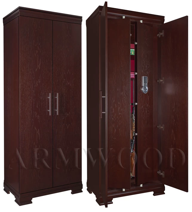 Универсальный сейф с отделкой натуральным деревом Armwood-11 EL DS31 Flock Plus.