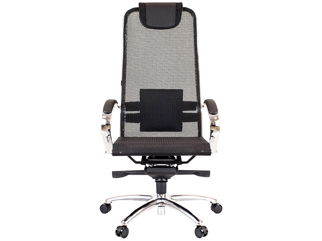 Офисное кресло руководителя Deco ткань-сетка черная